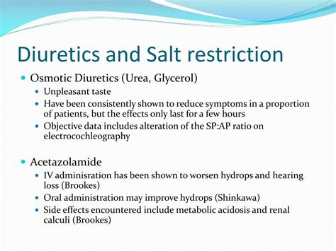 Diuretics in Meniere disease: a therapy or a potential cause