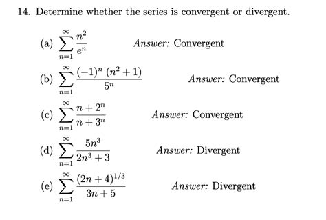 Diverge or converge calculator. The goal of the Series Ratio Test is to determine if the series converges or diverges by evaluating the ratio of the general term of the series to its following term. The test determines if the ratio absolutely converges. A series absolutely convergences if the sum of the absolute value of the terms is finite. 