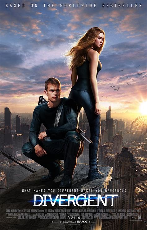 DIVERGENT is a thrilling action-adventure film set in a world where people are divided into distinct factions based on human virtues. Tris Prior is warned she is Divergent and will never fit into any one group. When she discovers a conspiracy by a faction leader to destroy all Divergents, Tris must learn to trust in the mysterious Four and together they must find …. 