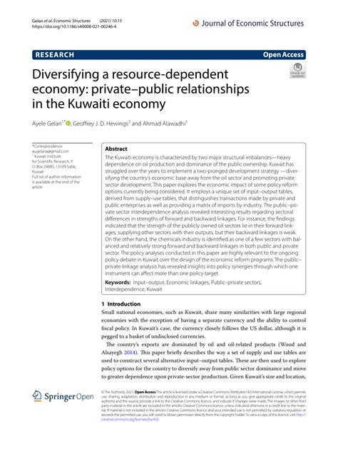 Diversifying a resource-dependent economy: private–public …