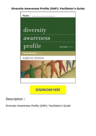 Diversity awareness profile dap facilitator apos s guide. - Manuale della macchina per cucire pfaff hobby 4260.