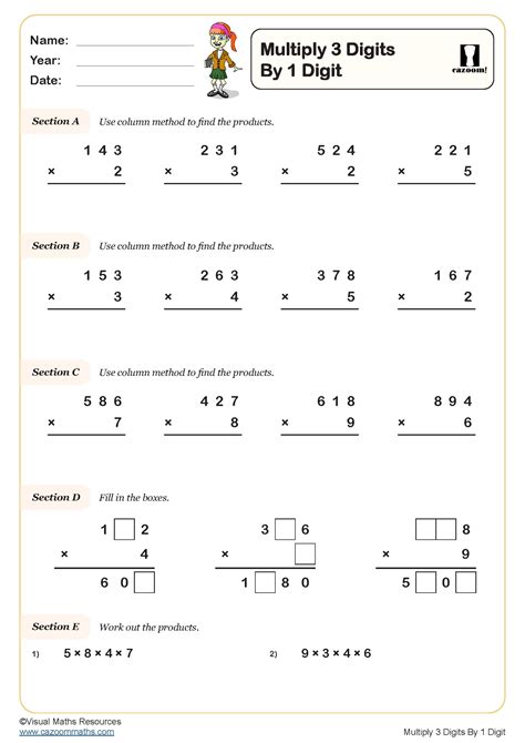 Divide 3 digit numbers by a 1 digit numbers and multiply a 1 digit
