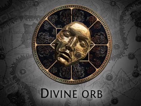 Divine orb poe. Note: a Divine Orb Divine Orb Stack Size: 10 Randomises the values of the random modifiers on an item Right click this item then left click a magic, rare or unique item to apply it. can be used on the item to obtain the new values of modifiers, but cannot be used to gain new modifiers. Gallery 