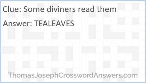 Some diviners read them. Today's crossword pu