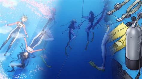 Diving anime. Complete list of scuba diving anime, and watch online. These anime feature scuba diving: a professional or recreational activity where a person dives underwater using special … 