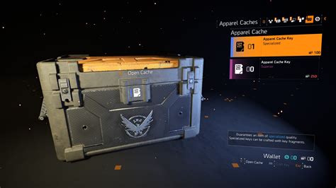Division 2 apparel cache key 2020.  You don&rsquo;t get keys, you get the ...