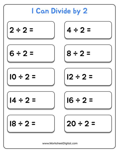 Division By 2 Grade 3 Teaching Resources TPT