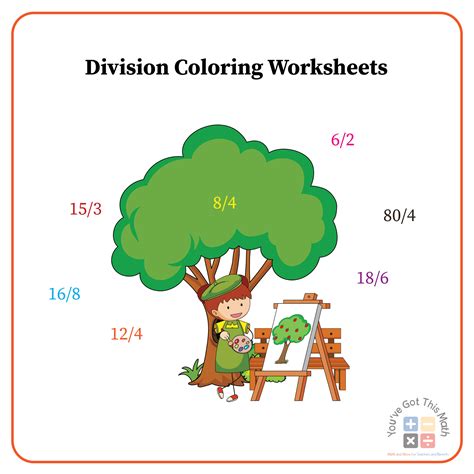 Division Coloring Sheets