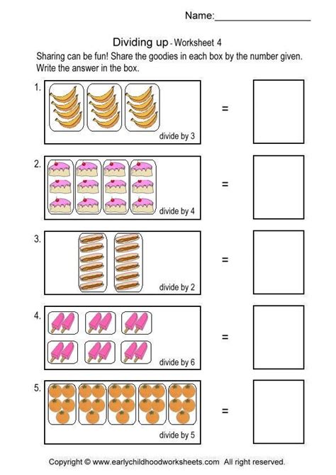 Division activities for kids - Free Printable Division Worksheets