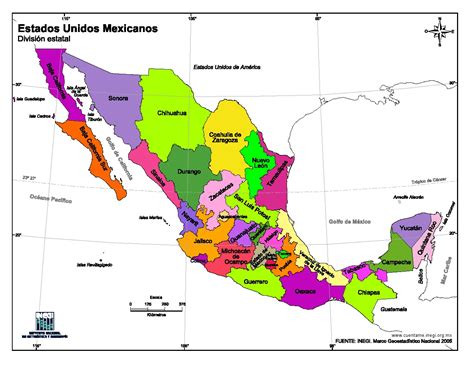 Division territorial de los estados unidos mexicanos. - Die heimat in der neuen welt ein tagebuch in briefen, geschrieben während ....