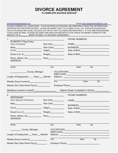 Divorce Papers Template Nj Templates Resume Examples .. Form
