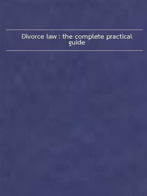 Divorce law the complete practical guide. - Cushman truckster 27 hp service manual.
