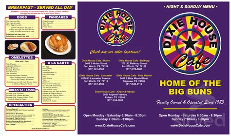 Dixie House Menu And Prices