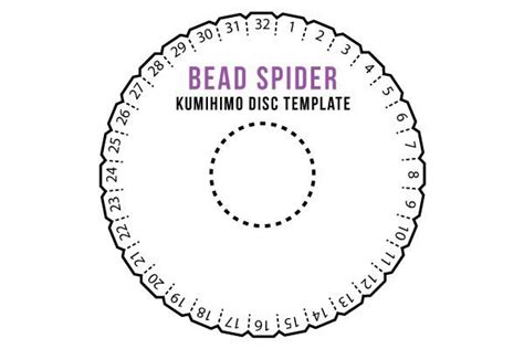 Diy Kumihimo Disc Template And Assembly Instructions Download Bead Spider
