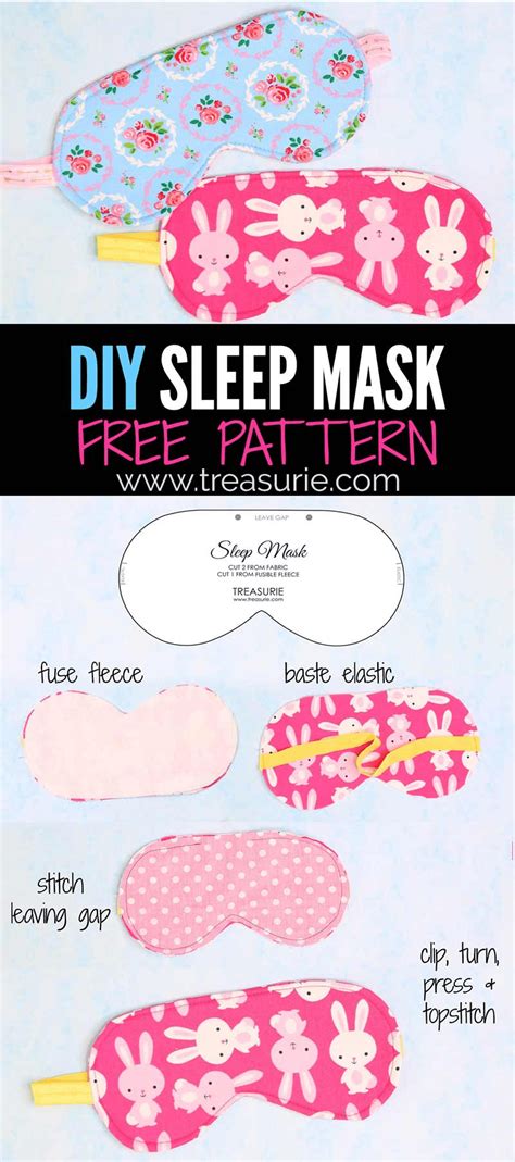 Diy Sleep Mask Tutorial Pattern Wonder Forest Diy Sleep Mask Mask Invitations Sleepover Invitations