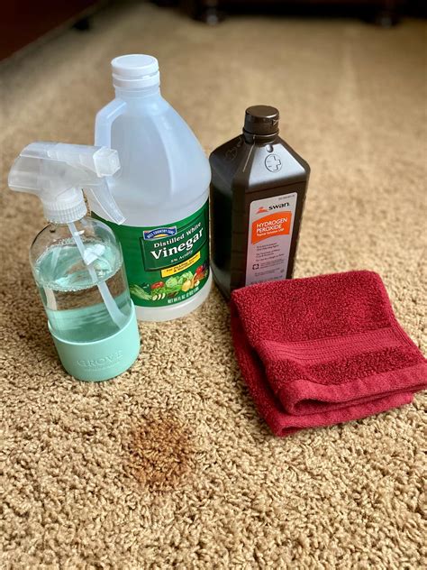 Diy carpet cleaning solution. Step 1: Prepare Your Stain Remover. Dish soap, hydrogen peroxide, and vinegar are all effective stain removers that can become extra powerful when used together. To create your stain-busting solution, combine 1 part dish soap, 1 part hydrogen peroxide, and 4 parts vinegar in a bowl. For stains that take up just a small area, start with 1 ... 