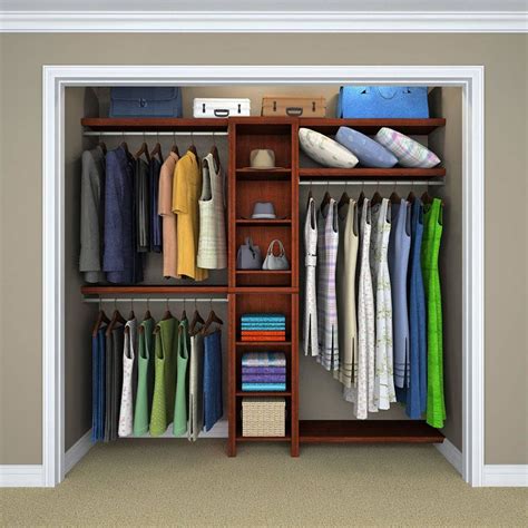 Diy closet systems. Description. Make the most of the space in your closet with the adjustable and customizable Rubbermaid 3-6 Ft Deluxe Configurations Closet Kit. This organizing solution is easy to install and requires no cutting. Telescoping rods and expanding shelves provide 20 feet of shelving space and 10 feet of hanging space. 