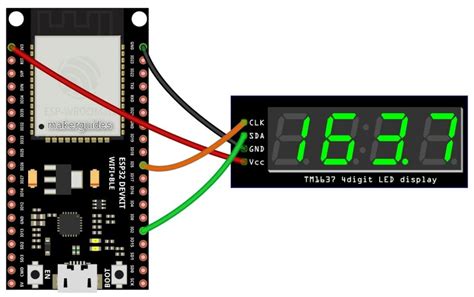 Diy digital clock with esp32 and tm1637 display.  The TM1637 LED Display Driver IC offers reli...