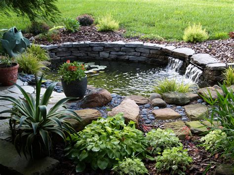 Diy pond. Ponds are bodies where freshwater collects due to being fed by streams or rivers. The water is still, meaning that it does not flow or have currents. It is also relatively shallow ... 
