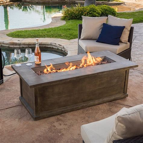 Diy propane fire pit table.  rectangular propane fire pit table delivers a strong 50,000 BTU he...