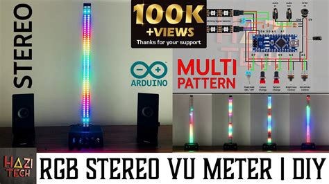 Diy rgb vu meter.  DIY RGB Stereo VU Meter | Multi Color with Patterns Build video link i...