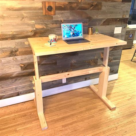 Diy standing desk. How to build a diy standing desk from one sheet of plywood.I always loved the exposed plywood look, and that is why you will see me gluing multiple pieces of... 