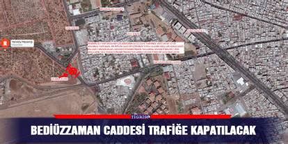 Diyarbakır’da Bediüzzaman Caddesi bir gün süreyle trafiğe kapatılacak