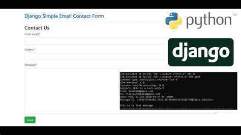 Django Simple Email Contact Form YouTube