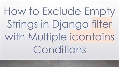 Django exclude multiple conditions.  While Django does not have a direct __ne lookup...
