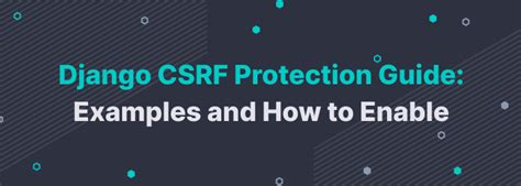 Django react csrf.  The CSRF protection is based on the following In this a...