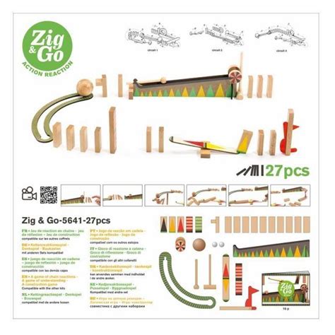 Djeco Costruzione Zig & Go-48 Pezzi (35644), Multicolore (1)