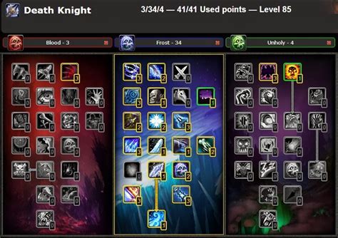 Talent Trees for all classes in World of Warcraft: Wrath of the Lich King.