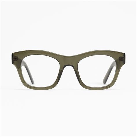 Dl eyewear. A bold, contemporary spin on the classic cat eye. Complements most wigs. Details. Frame made of cellulose acetate. Clear non-prescription acrylic lenses. Hand finished. Sizing. Recommended for medium to wide faces. Eye Size: 54mm. 