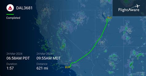 Track the live flight status of DL3681 from Burbank to Salt Lake City with real-time updates on flight arrival, departure times, airport delays, and historical flight information.. 
