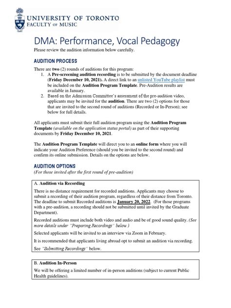 Dma vocal performance. Charles Abramovic is the chair of Keyboard Studies and coordinator of the DMA in Performance. Phone: 215-204-7388 Email: charles.abramovic@temple.edu. Paul Rardin is the chair of Vocal Arts. Phone: 215-204-4742 Email: rardin@temple.edu. Terell Stafford is the chair of Instrumental Studies and director of Jazz Studies. Phone: 215-204-8036 