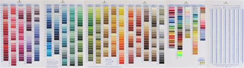 Dmc Light Effects Colour Chart Cross Stitch Patterns