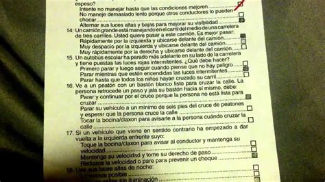 Muestra del examen escrito para Licencia de Manejar Clase C Examen 3. 1. No puede estacionar su vehículo: ... The DMV is unable to guarantee the accuracy of any translation provided by Google™ Translate and is therefore not liable for any inaccurate information or changes in the formatting of the pages resulting from the use of the ...