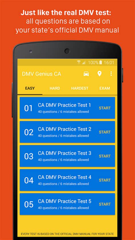 Download DMV Genie Permit Practice Test: Car & CDL for Android to a non-boring, state-specific dmv permit practice test (car, motorcycle and cdl).. 