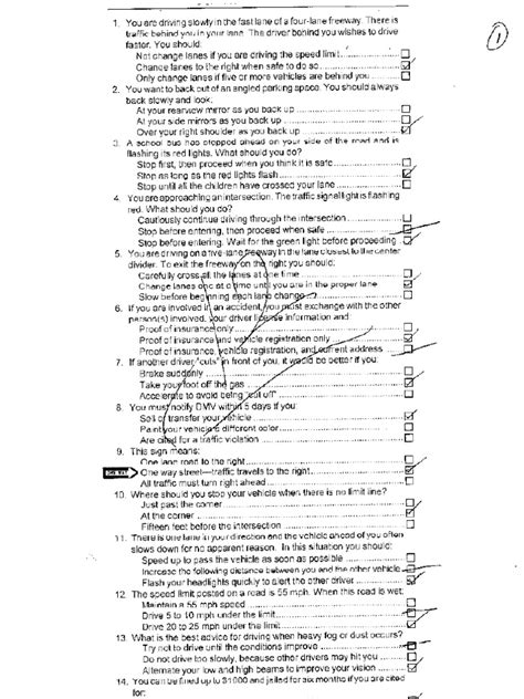 The following questions are from real DMV written tests. These are some of the actual permit questions you will face in New Jersey. Each permit practice test question has three answer choices. Select one answer for each question and select "grade this section." You can find this button at the bottom of the drivers license quiz. For a complete list of questions and answers for New Jersey please ...