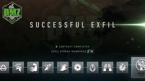 You have to complete a contract in order to unlock the next Exfil Streak perk. (and yes, losing the streak causes the perk slots to re-lock as well, so you can't …. 