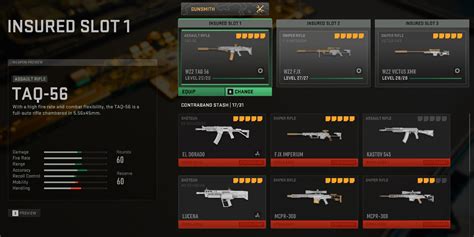 Not sure if a bug or not but yeah - piece of advice, don't accidentally swap guns! Share Add a Comment. Sort by: Top. Open comment sort options ... You need to load in with your insured item, drop it on ground by swapping with a contraband weapon you’ve found in dmz, pick the insured slot item back up and then your insured will go on cooldown .... 