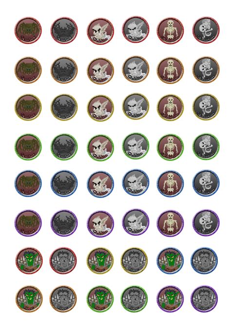 DnD 1" Tokens Part 1 by Iphrid on DeviantArt