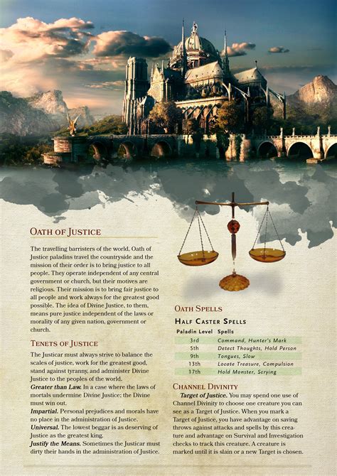 Dnd 5e paladin oath of justice. .  ...
