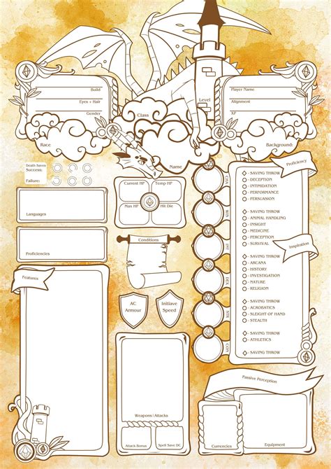 Dnd Character Sheet Character Sheet Character Sheet Template Images