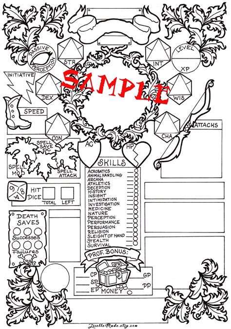 Dnd Character Sheet Ranger - Etsy