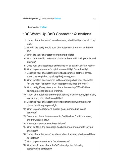 Dnd character questions reddit