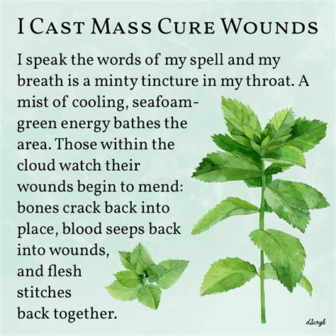 Cure Light Wounds, Mass. You channel positive energy to cure 1d8 poin