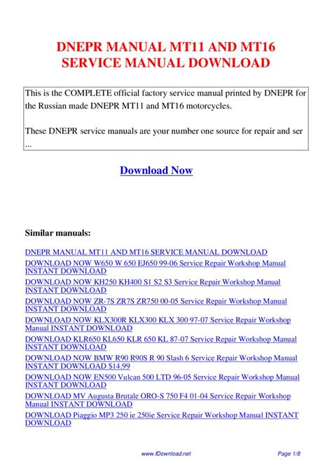 Dnepr manual mt11 and mt16 service manual. - John deere f950 roller harrows oem parts manual.