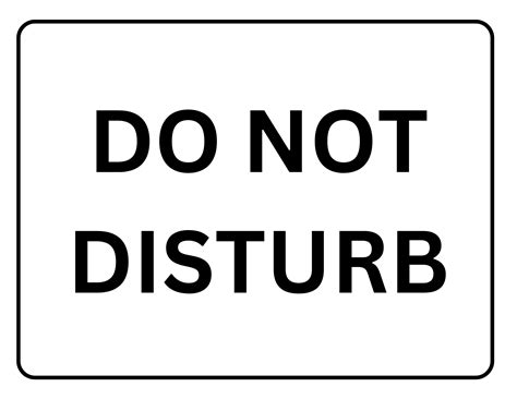 Do Not Disturb Printable Sign