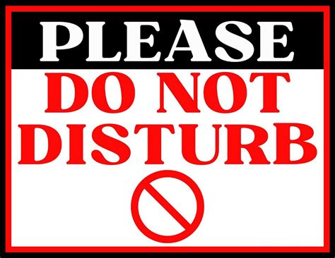 Do Not Disturb Sign Template